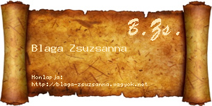 Blaga Zsuzsanna névjegykártya