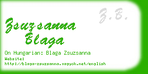 zsuzsanna blaga business card